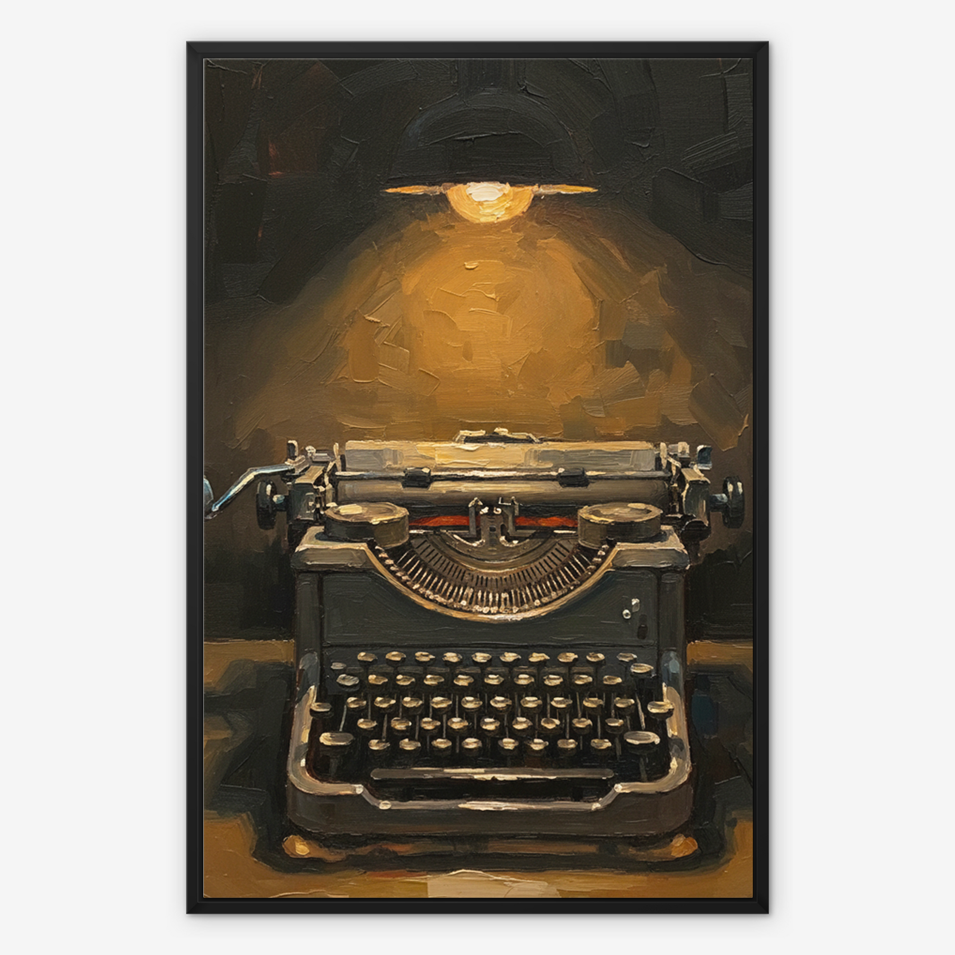 The Author, framed canvas in black, front view