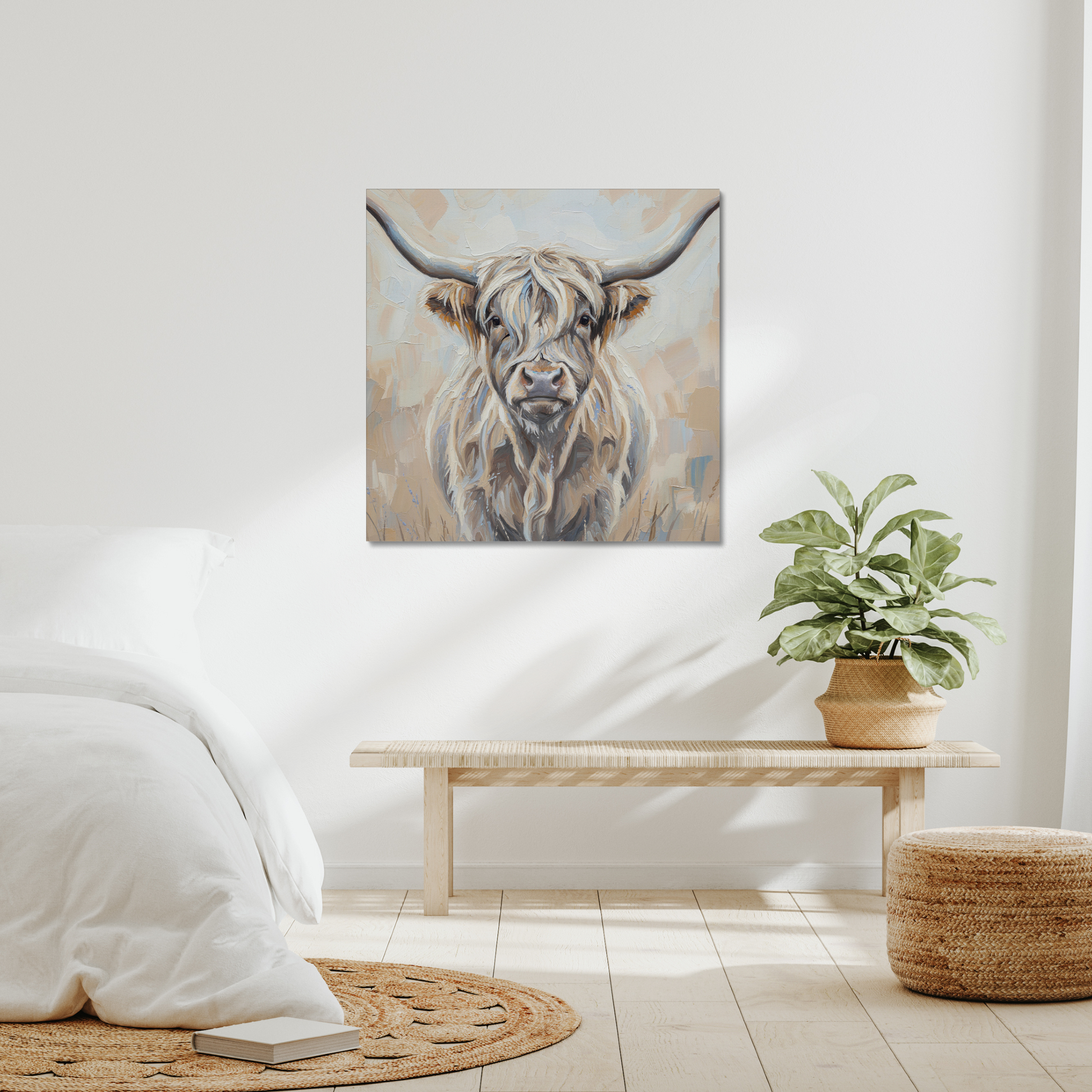 The DayKeeper, stretched canvas in an interior setting