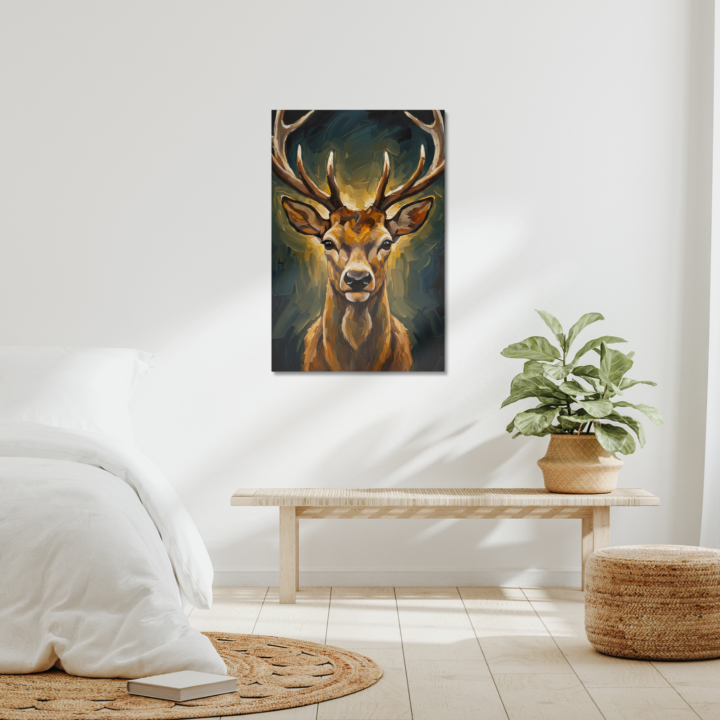 The Monarch, stretched canvas in an interior setting