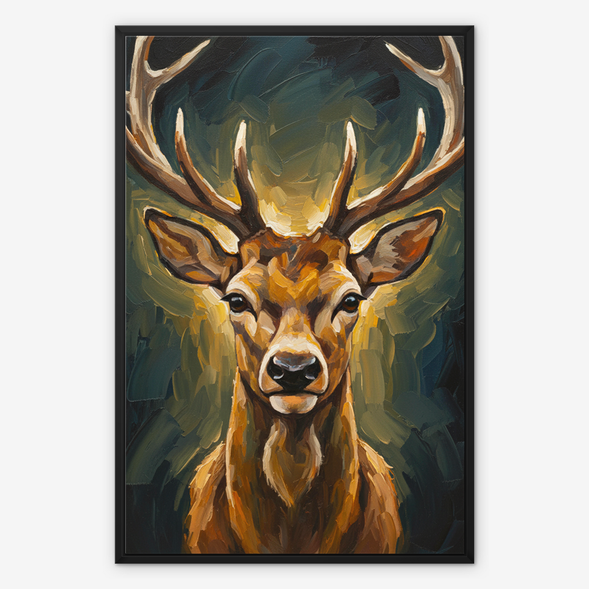 The Monarch, framed canvas in black, front view