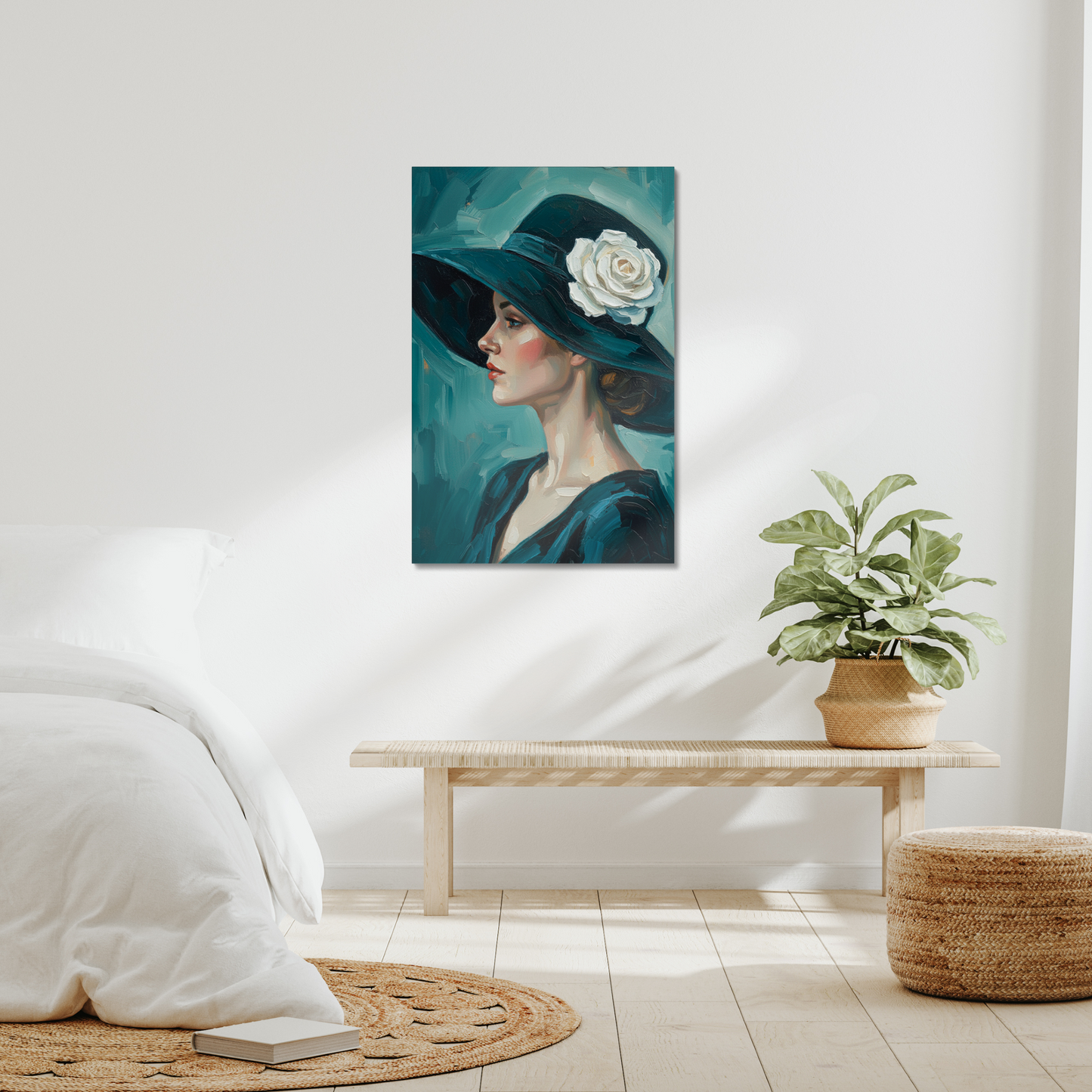 The Dusk, stretched canvas in an interior setting