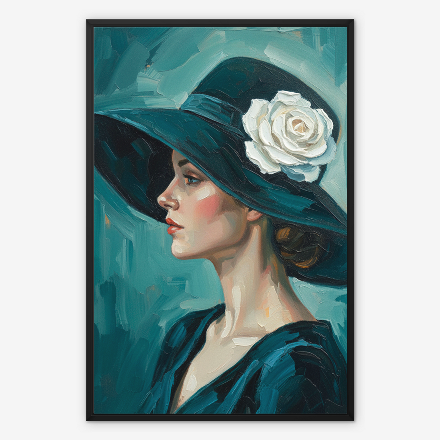 The Dusk, framed canvas in black, front view
