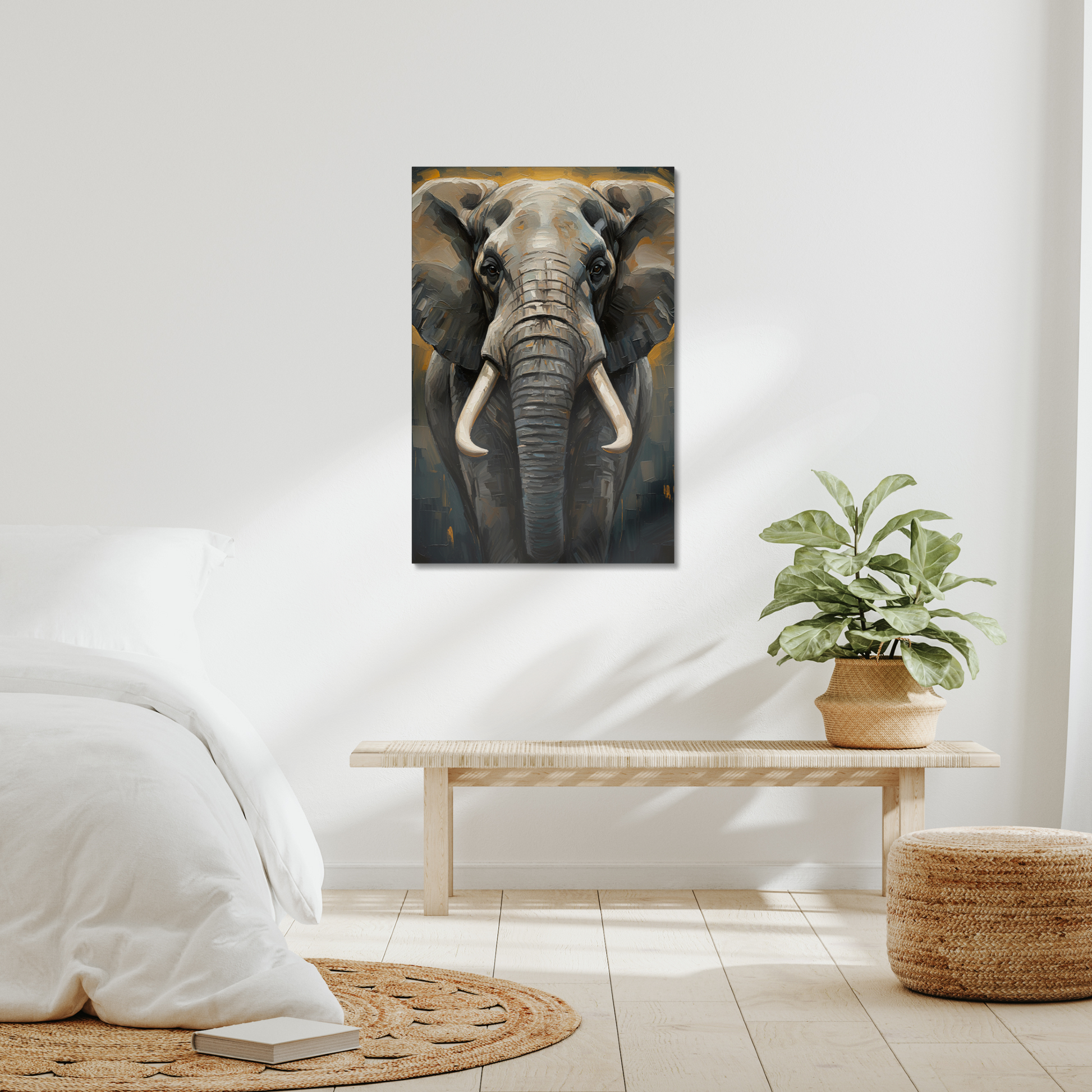 The Presence, stretched canvas in an interior setting