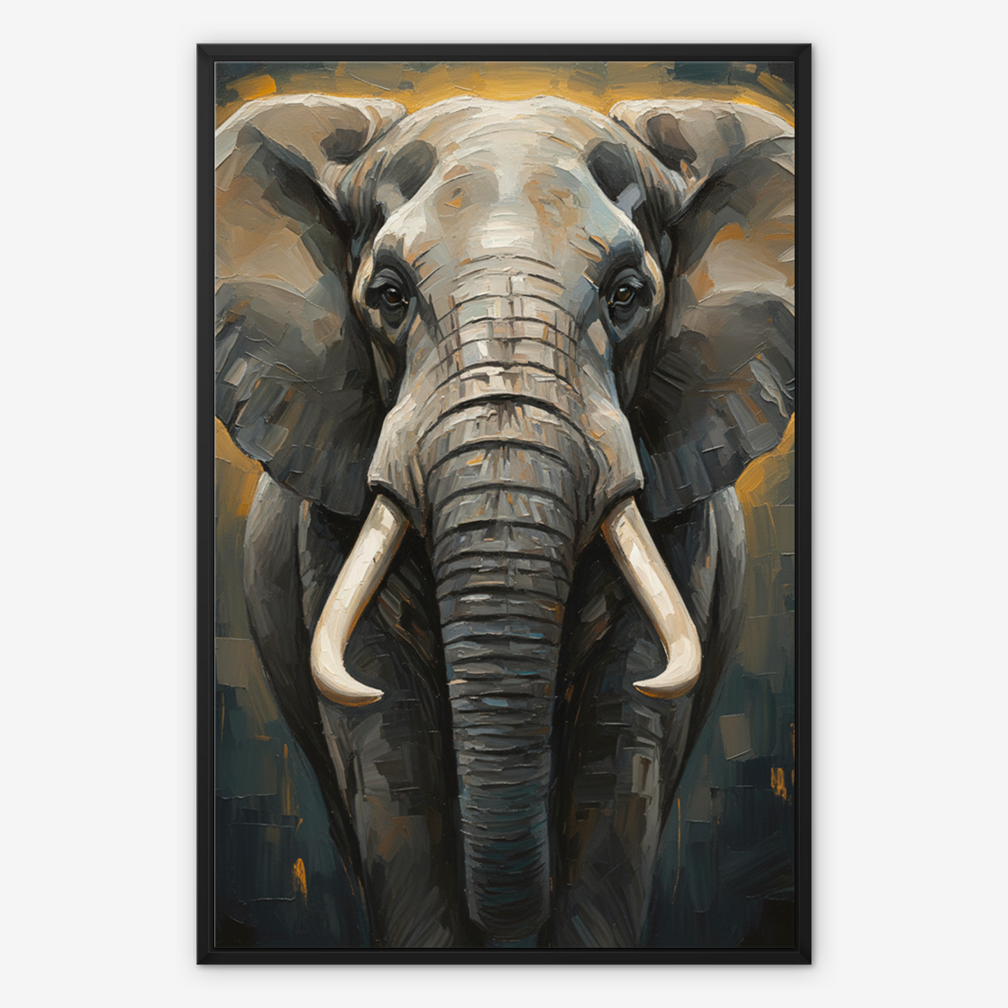 The Presence, framed canvas in black, front view