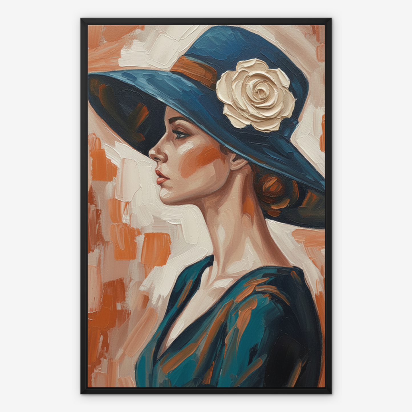 The Ember, framed canvas in black, front view