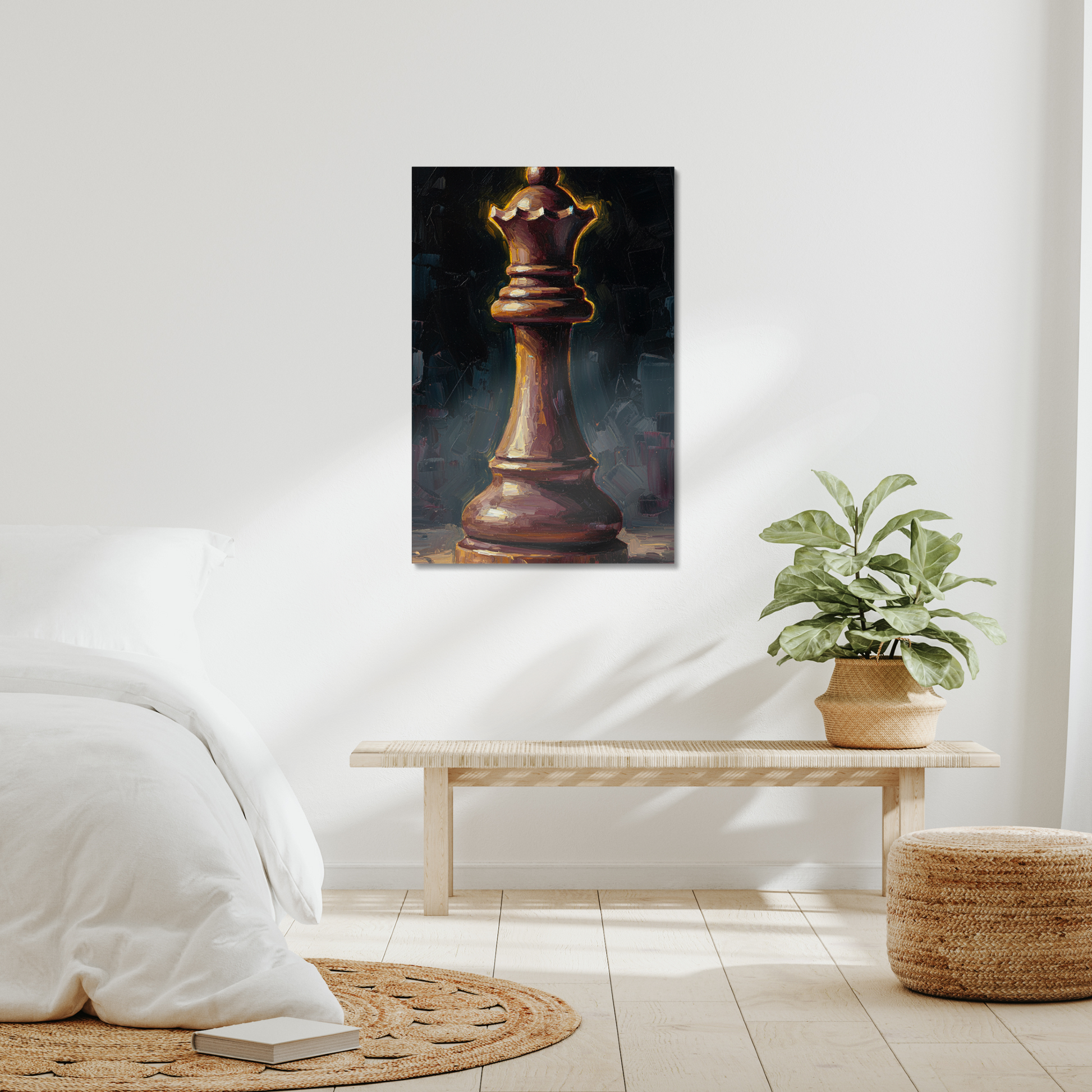 The First Move, stretched canvas in an interior setting