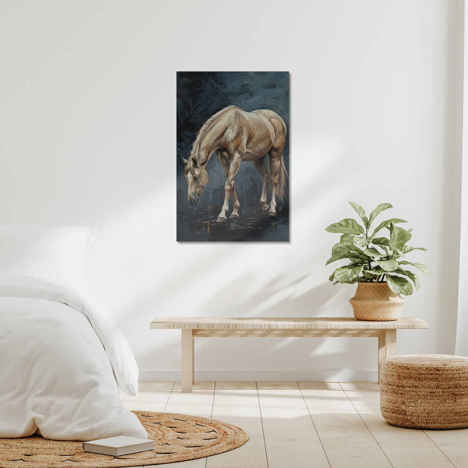 The Grace, stretched canvas in an interior setting