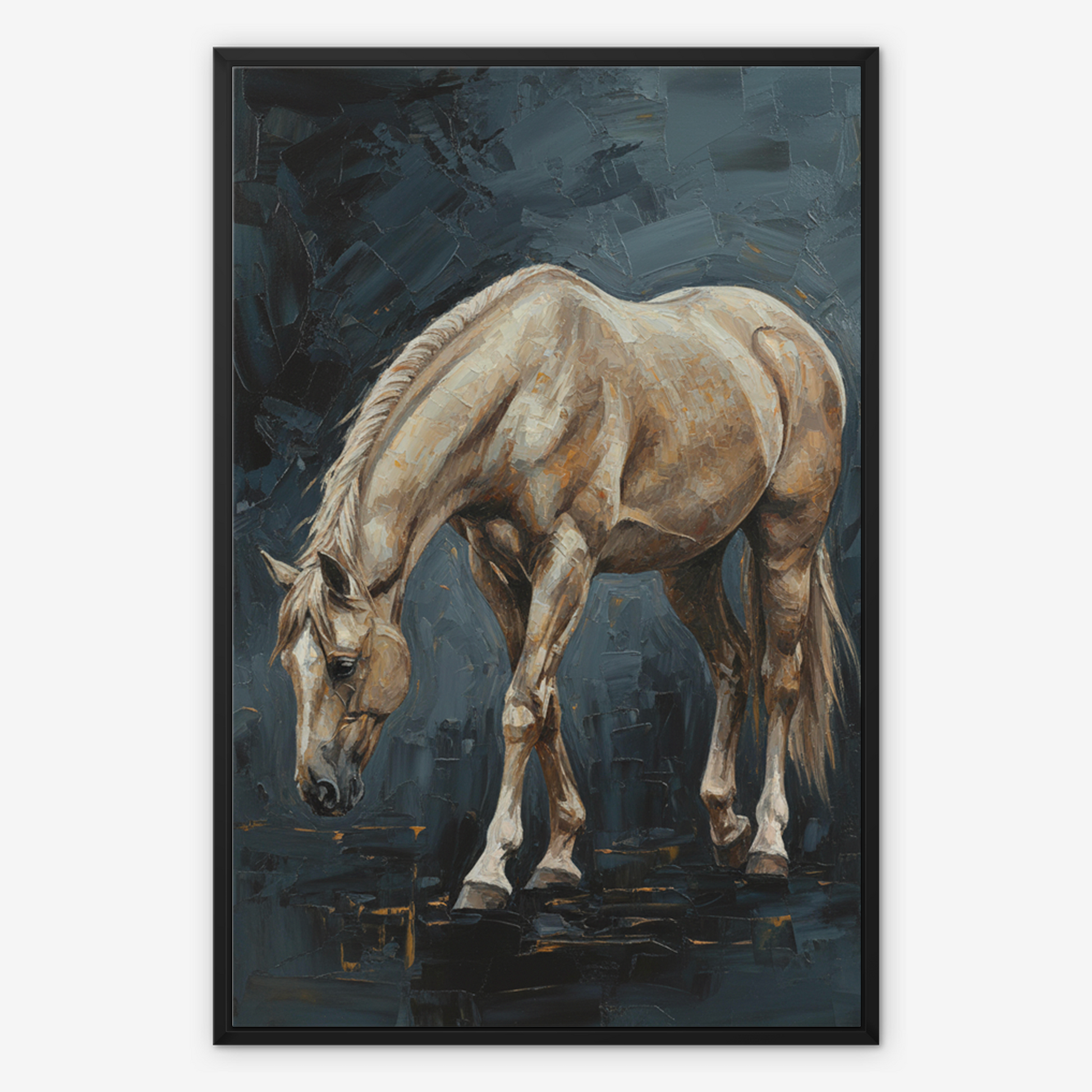 The Grace, framed canvas in black, front view