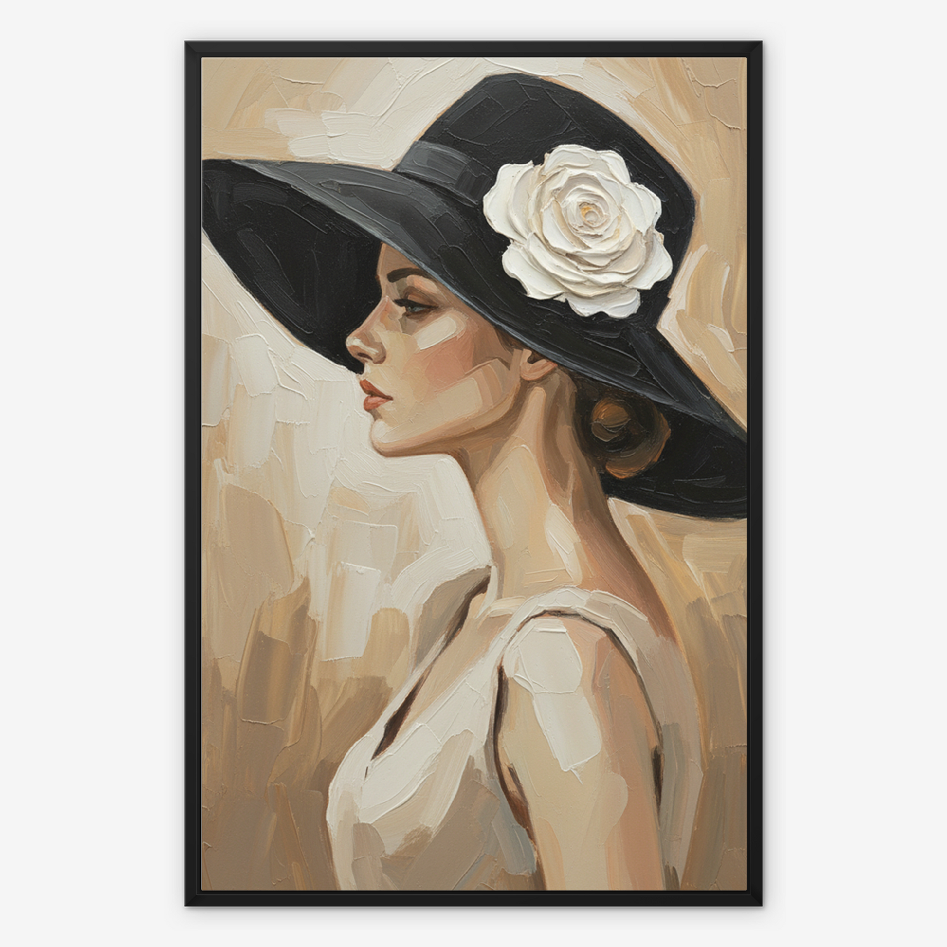 The Hush, framed canvas in black, front view