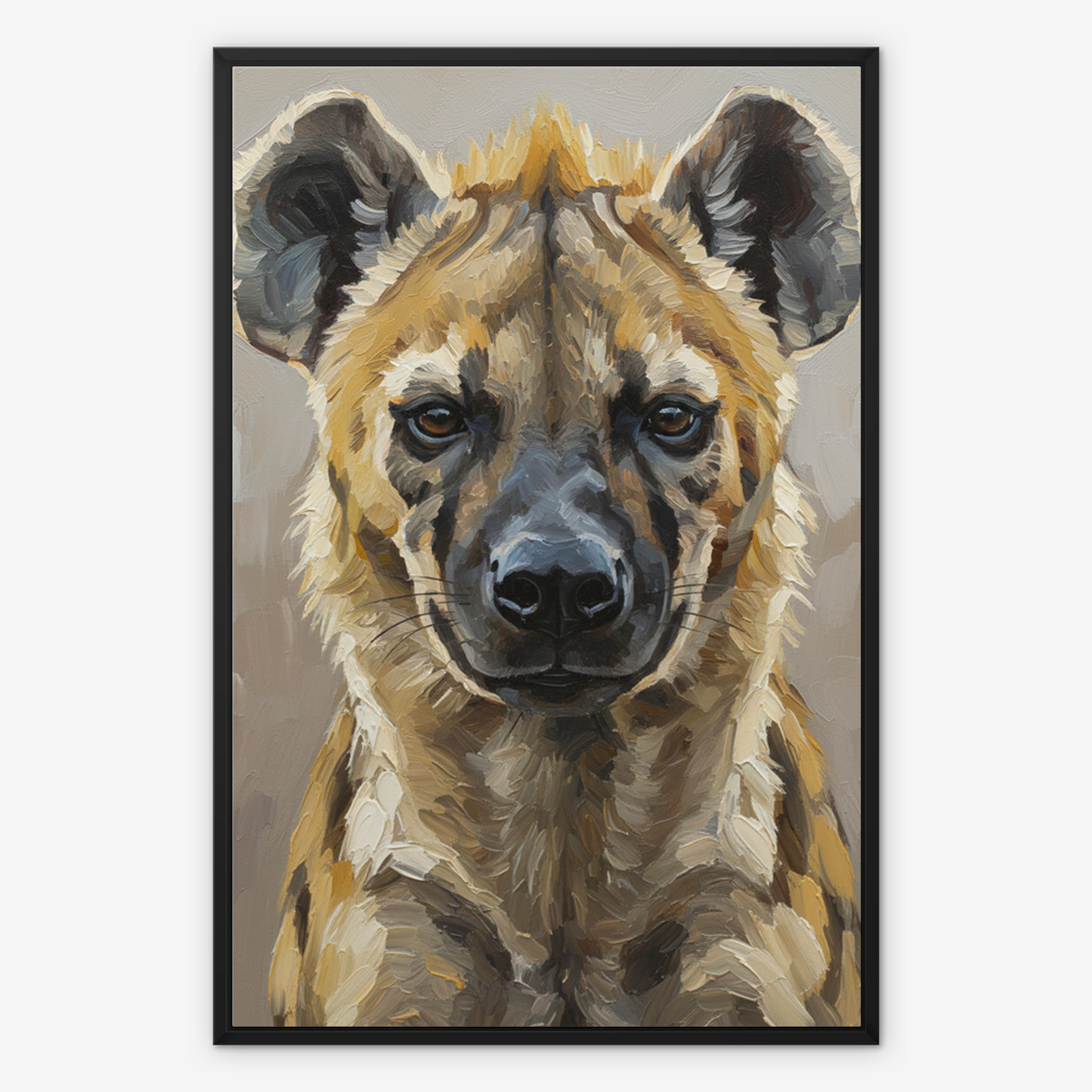 The Hollow, framed canvas in black, front view