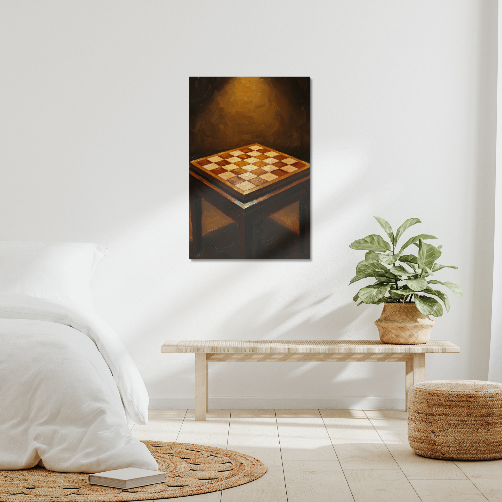 The Opening, stretched canvas in an interior setting