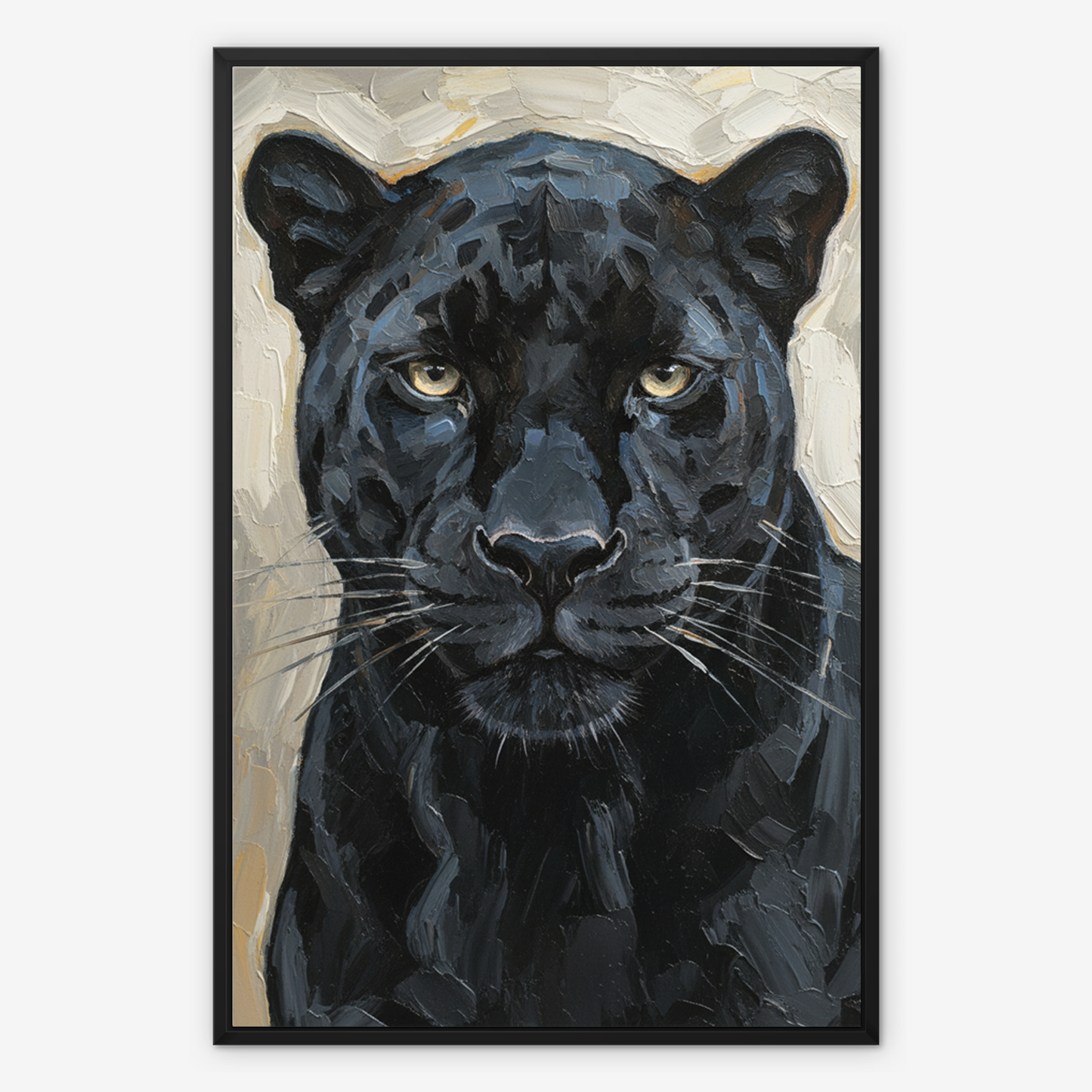 The Silence, framed canvas in black, front view