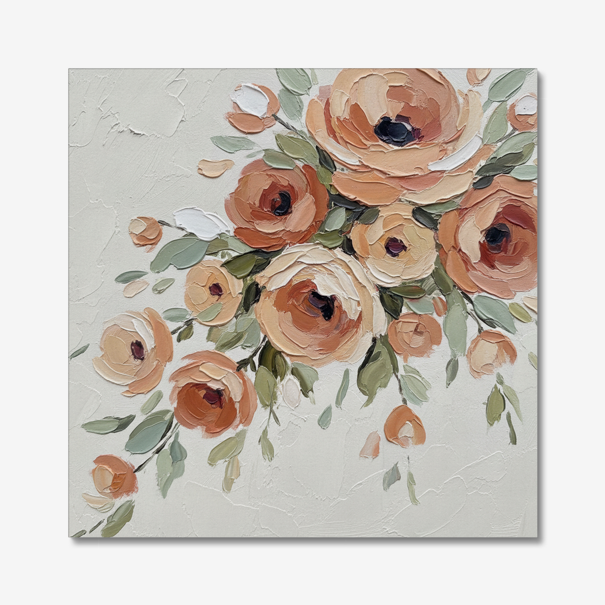 The Peach Arrangement, stretched canvas, front view