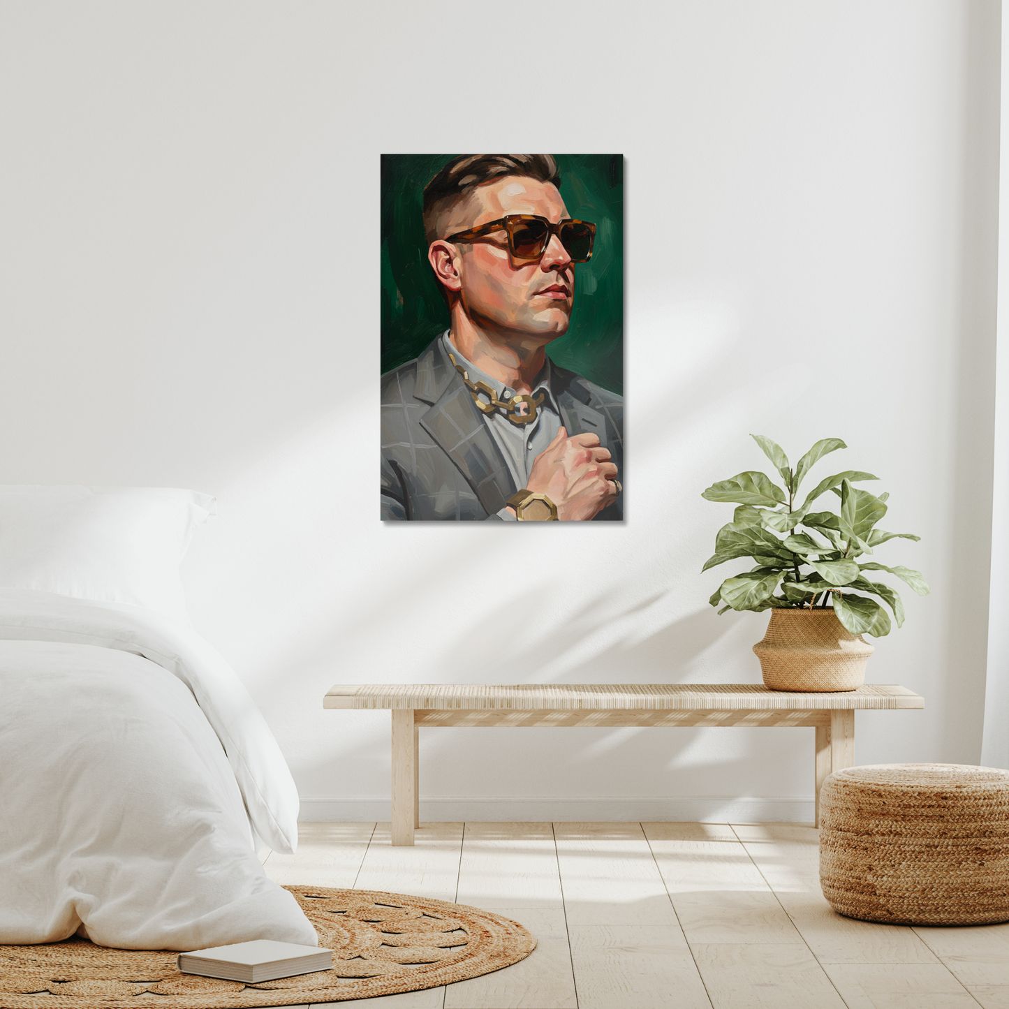 The Modern Presence, stretched canvas in an interior setting