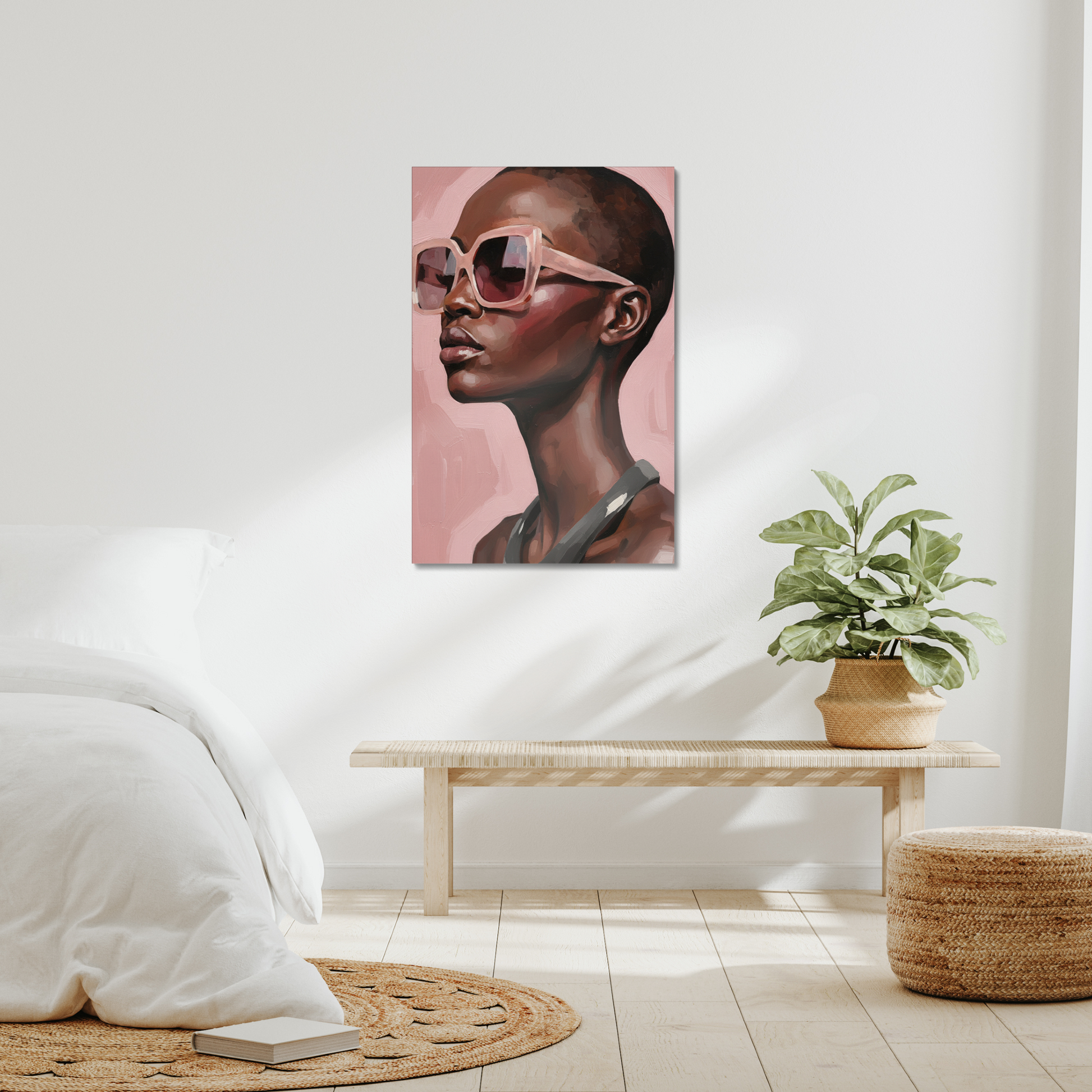The Soft Presence, stretched canvas in an interior setting