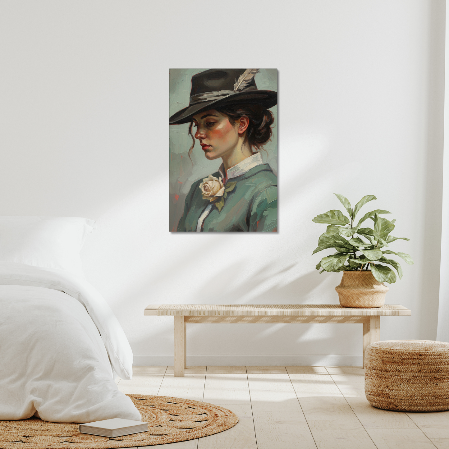 The Quiet After, stretched canvas in an interior setting