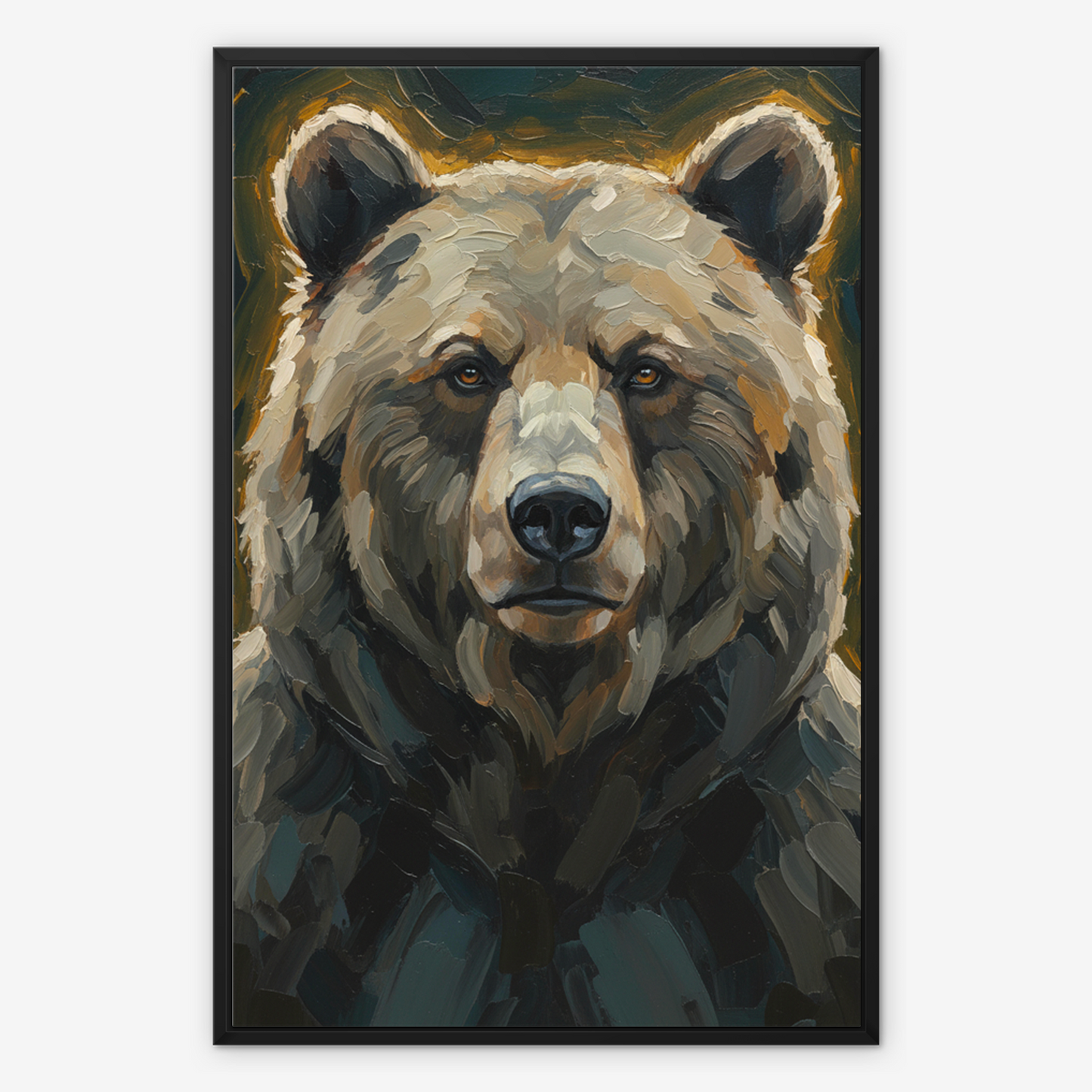 The Resolve, framed canvas in black, front view